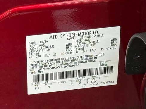 Used 2016 Ford Edge Titanium w/ Equipment Group 302A image 36