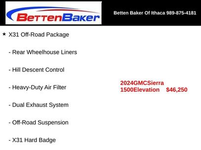 Used 2024 GMC Sierra 1500 Elevation w/ X31 Off-Road Package