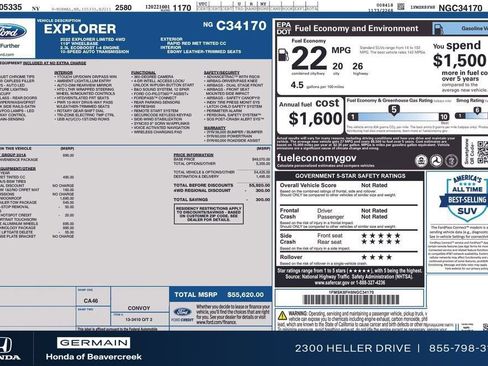 Used 2022 Ford Explorer Limited w/ Limited Technology Package AWD/4WD image 31