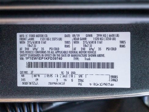 Used 2019 Ford F150 XLT w/ Equipment Group 302A Luxury image 31