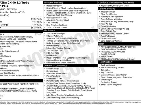 New 2026 MAZDA CX-90 3.3 Turbo w/ Premium Plus Pkg AWD/4WD image 6