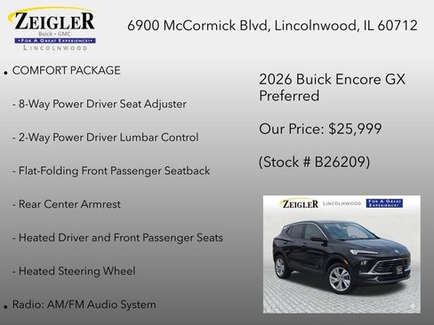 New 2026 Buick Encore GX Preferred w/ Comfort Package AWD/4WD image 6