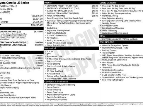 Certified 2022 Toyota Corolla LE w/ LE Convenience Package FWD image 7
