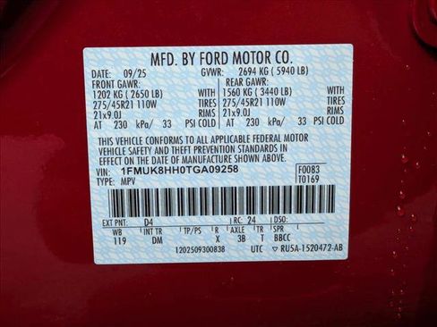 New 2026 Ford Explorer Platinum w/ LUX Leather Package image 17