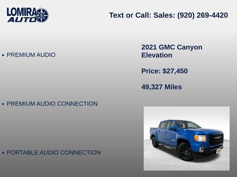 Used 2021 GMC Canyon Elevation w/ Trailering Package AWD/4WD image 14