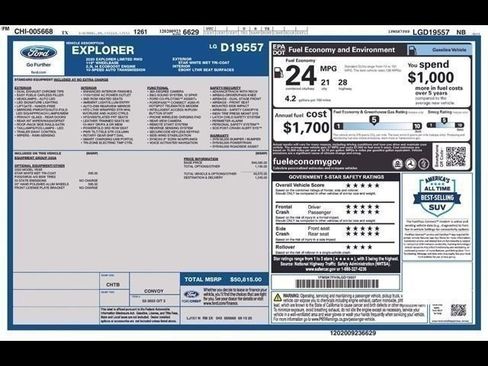 Used 2020 Ford Explorer Limited RWD image 67
