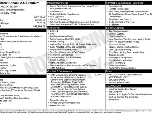 Used 2019 Subaru Outback 2.5i Premium image 29