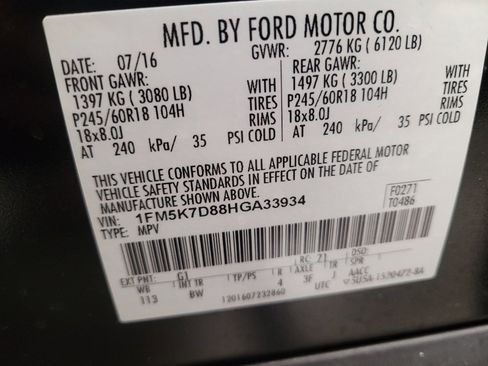 Used 2017 Ford Explorer XLT w/ Equipment Group 202A FWD image 33