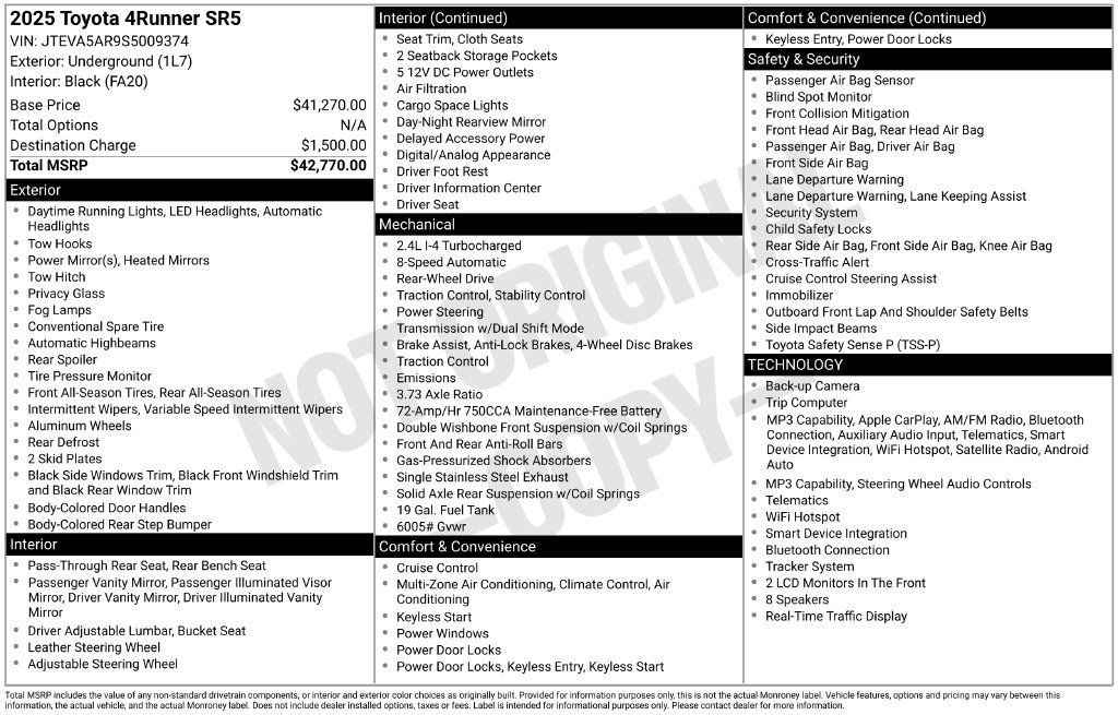 Used 2025 Toyota 4Runner SR5 RWD image 2