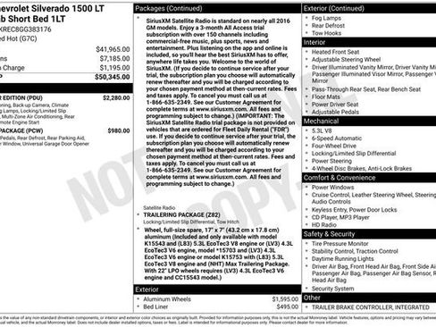 Used 2016 Chevrolet Silverado 1500 LT w/ All Star Edition image 4