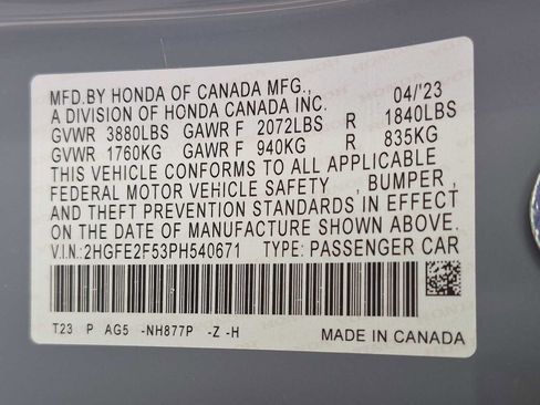 Certified 2023 Honda Civic Sport image 31