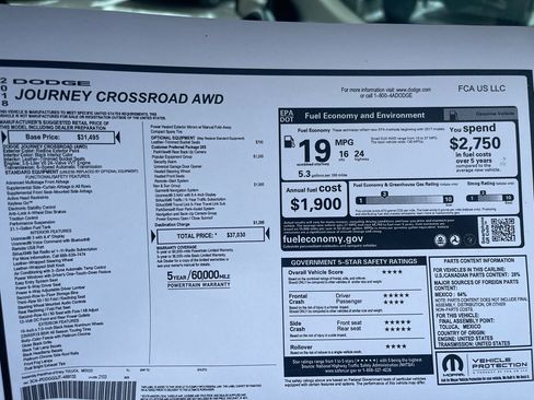 Used 2018 Dodge Journey Crossroad w/ Nav & Sun Group image 27