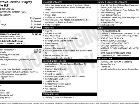 Used 2024 Chevrolet Corvette Stingray Convertible w/ Z51 Performance Package RWD image 22