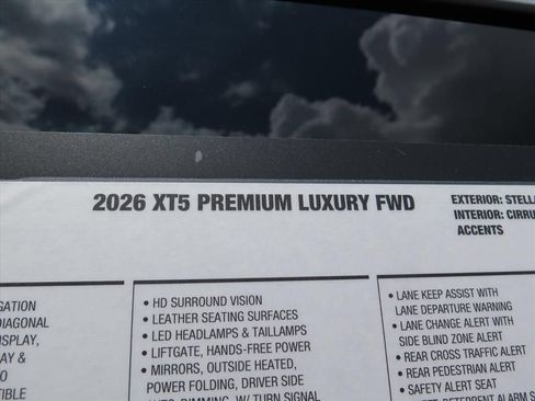 New 2026 Cadillac XT5 Premium Luxury w/ Driver Assist Package FWD image 9