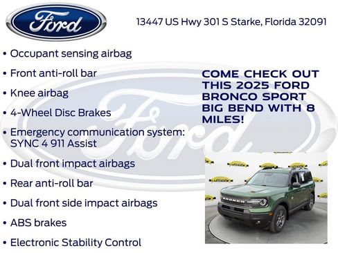 New 2025 Ford Bronco Sport Big Bend w/ Convenience Package image 25