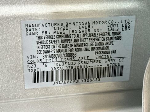 Used 2020 Nissan Sentra SV w/ Lighting Package FWD image 38