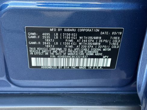 Used 2019 Subaru Outback 2.5i Limited AWD/4WD image 30