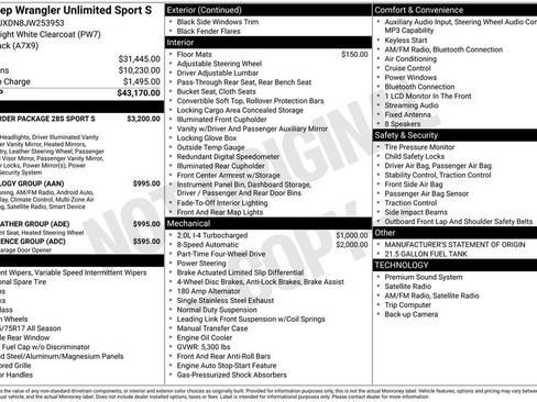 Used 2018 Jeep Wrangler Unlimited Sport S image 32