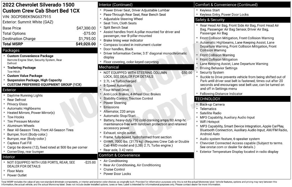Used 2022 Chevrolet Silverado 1500 Custom AWD/4WD image 6