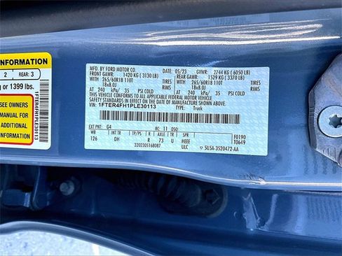 Used 2023 Ford Ranger Lariat w/ Equipment Group 501A High image 34