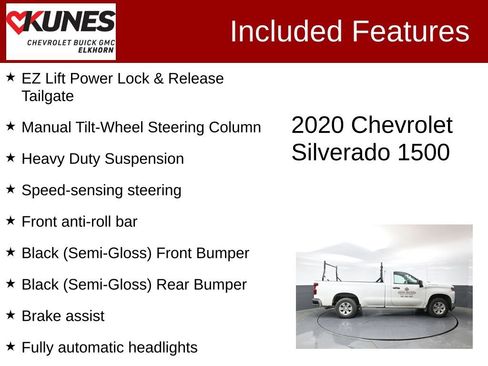 Used 2020 Chevrolet Silverado 1500 W/T w/ WT Fleet Convenience Package RWD image 3