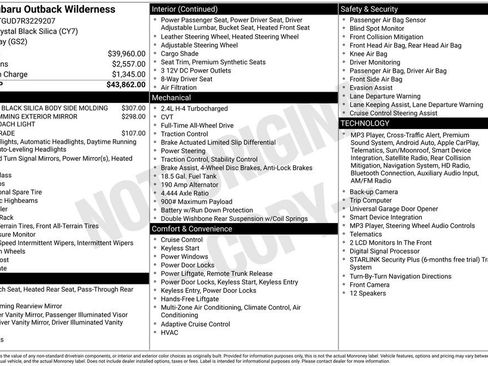 Used 2024 Subaru Outback Wilderness AWD/4WD image 2