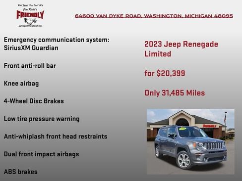 Used 2023 Jeep Renegade Limited AWD/4WD image 15