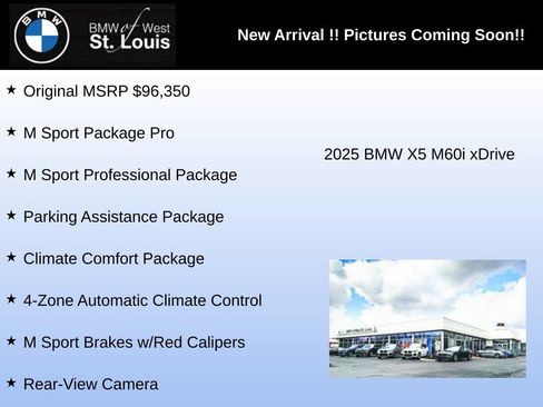 Used 2025 BMW X5 M60i w/ Climate Comfort Package AWD/4WD image 3