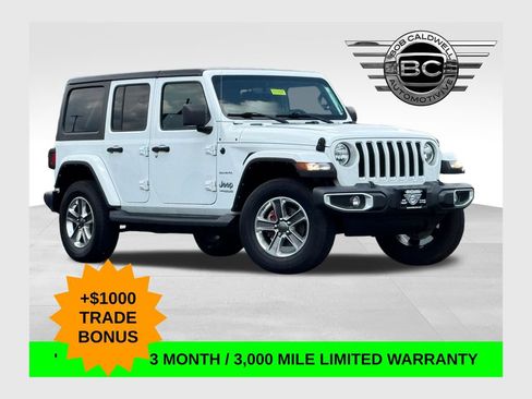 Used 2021 Jeep Wrangler Unlimited Sahara w/ Uconnect 4C Nav & Sound Group AWD/4WD image 1