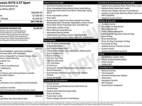 Used 2025 Genesis GV70 3.5T Sport w/ Sport Advanced Package image 29