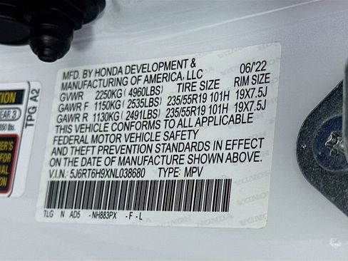 Used 2022 Honda CR-V Touring image 32