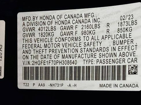 Used 2023 Honda Civic EX image 12