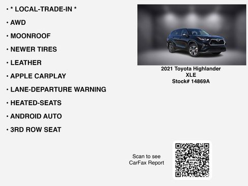 Used 2021 Toyota Highlander XLE image 7