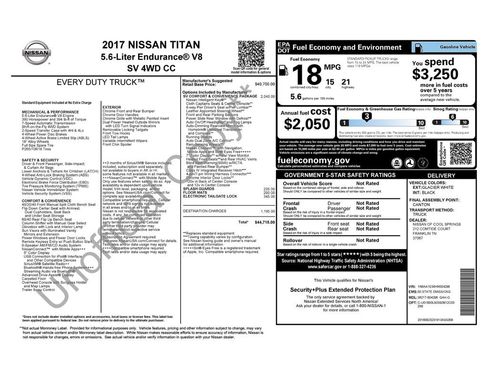 Used 2017 Nissan Titan SV AWD/4WD image 34
