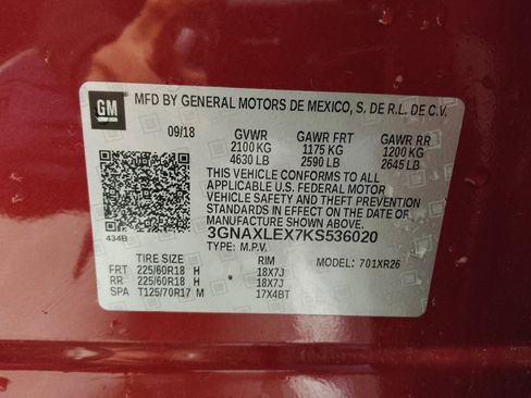 Used 2019 Chevrolet Equinox LT w/ Sun & Navigation Package image 33