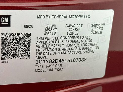 Used 2020 Chevrolet Corvette Stingray Premium Cpe w/ 3LT Preferred Equipment Group RWD image 30