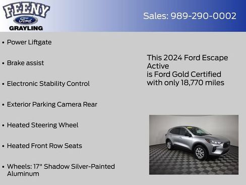 Certified 2024 Ford Escape Active AWD/4WD image 14