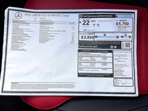 New 2026 Mercedes-Benz GLC 43 AMG 4MATIC Coupe image 19