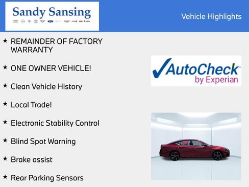 Certified 2023 Nissan Altima 2.5 SR FWD image 8