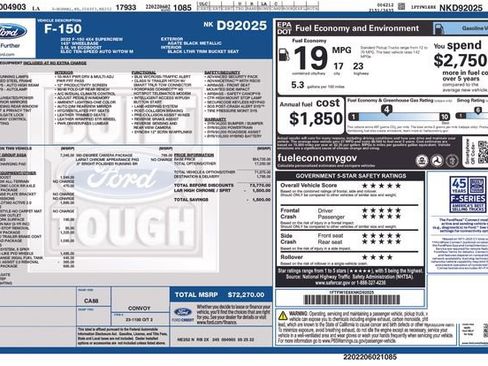 Certified 2022 Ford F150 Lariat w/ Equipment Group 502A High image 29
