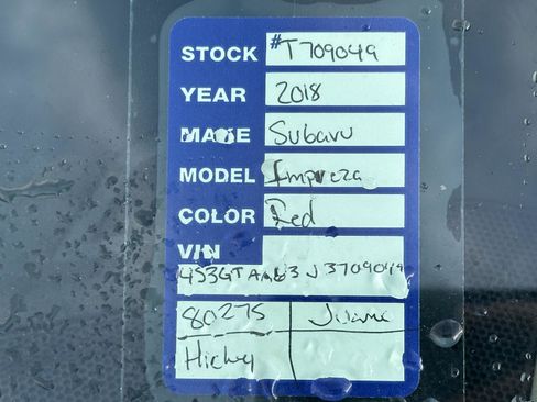 Used 2018 Subaru Impreza 2.0i image 15