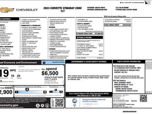 Used 2023 Chevrolet Corvette Stingray Convertible w/ 1LT image 3