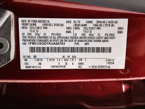 Certified 2019 Ford Escape SE image 38