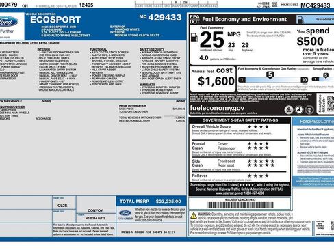 Used 2021 Ford EcoSport S AWD/4WD image 2