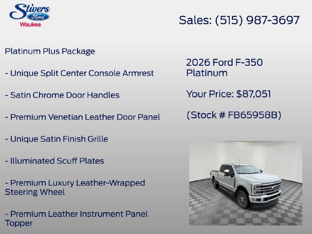Used 2026 Ford F350 Platinum w/ Platinum Plus Package AWD/4WD image 8