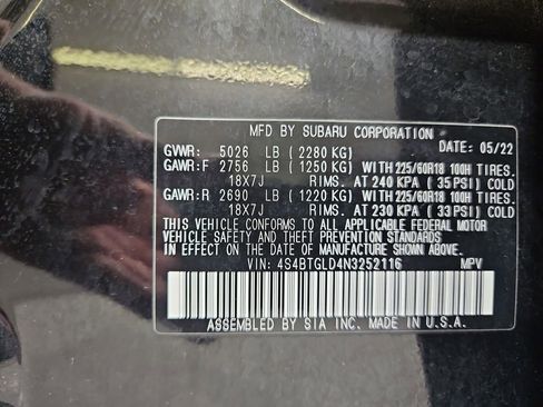 Used 2022 Subaru Outback Onyx Edition XT AWD/4WD image 31