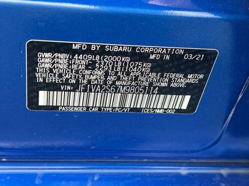 Used 2021 Subaru WRX STI w/ Popular Package #1 image 28