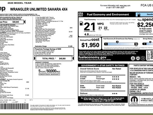 Used 2020 Jeep Wrangler Unlimited Sahara image 3