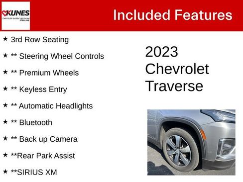 Used 2023 Chevrolet Traverse LT w/ LT Premium Package AWD/4WD image 5