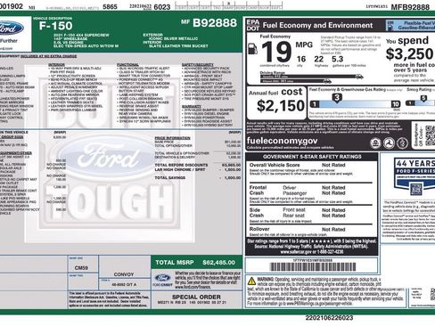 Used 2021 Ford F150 Lariat w/ Equipment Group 502A High AWD/4WD image 4